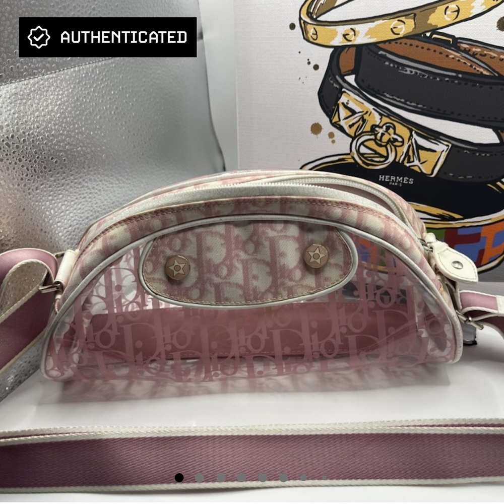 Authentic Dior Monogram Trotter Crossbody Bag